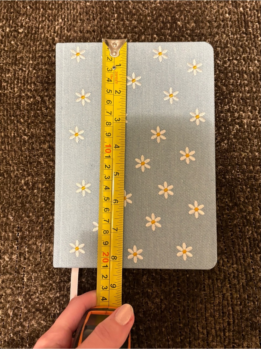 Light Blue Daisy Embroidered Notebook - Picture 5 of 6
